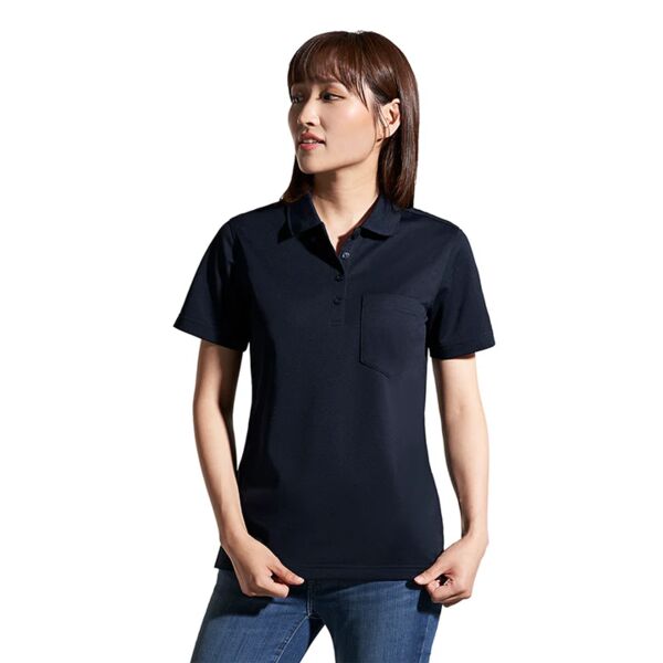 Ladies Pique Mesh Polo w/ Pocket Thumbnail