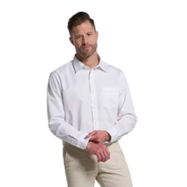 Men's Poly-Cotton Twill Long Sleeve Easy-Care Shirt Thumbnail