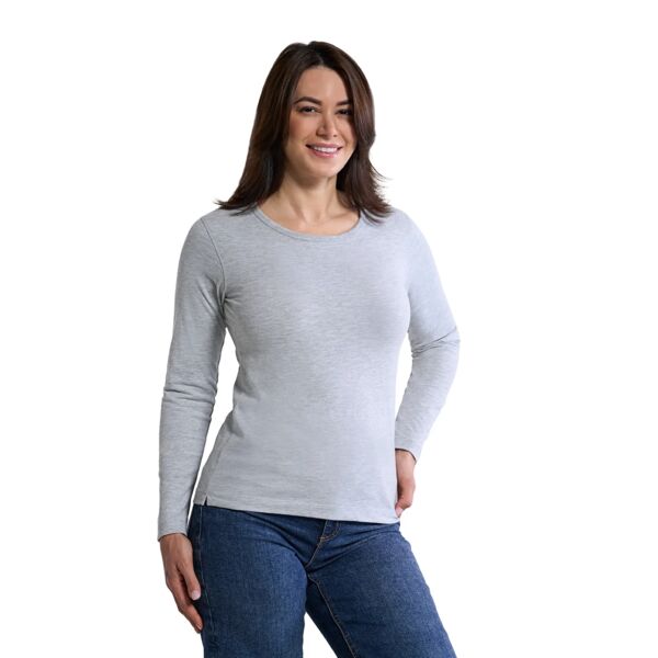 Cotton-Poly Long Sleeve Crewneck T-Shirt Thumbnail
